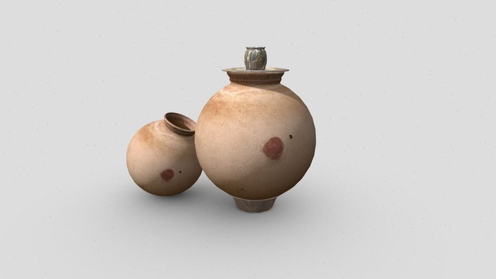 Indian Clay Matka - Water Clay Pot 3D Model