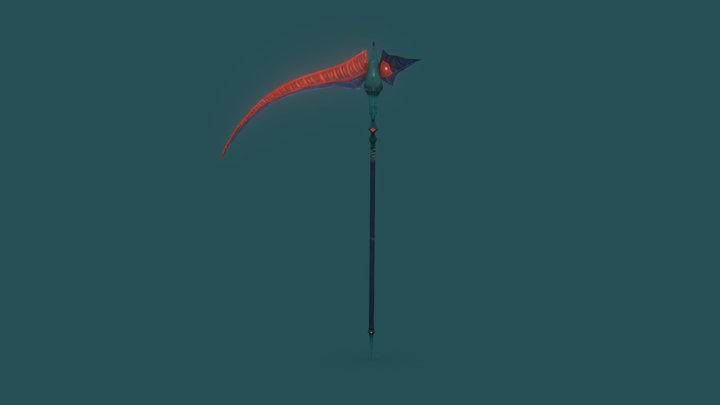 War Scythe - Ruined Scythe of Terrors 3D Model