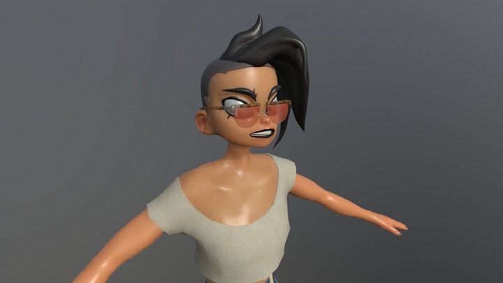 "Attitude Hair" Unposed 3D Model