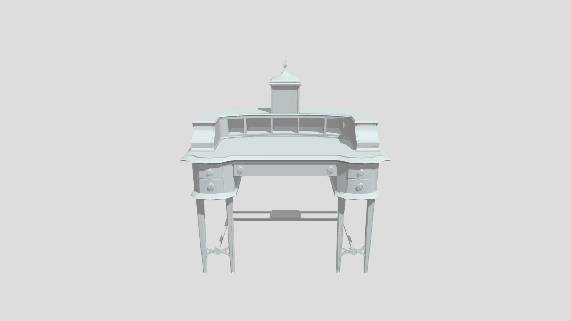 Antique desk Download Free 3D model by erfanhosseini512 [586a0c1] Sketchfab