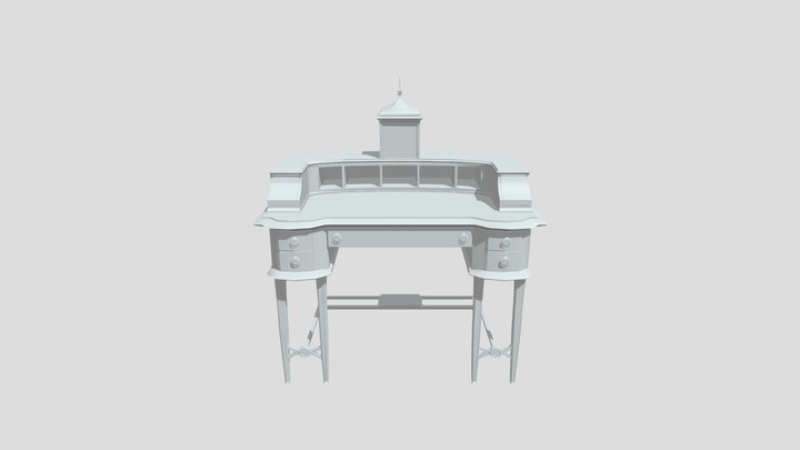 Antique desk 3D Model