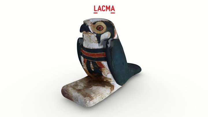 Mummiform Falcon with Inscribed Menat 3D Model
