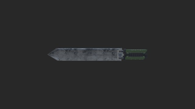 Worn Combat Knife 3D Model