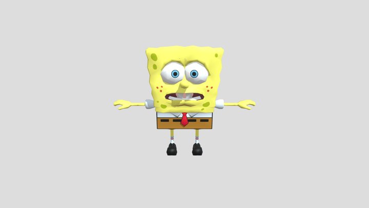 spongebob scared 3D Model