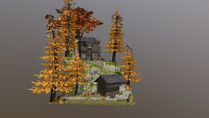 DAE Diorama - Forest Loner 3D Model