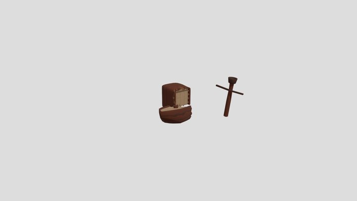 Broken Boat 3D Model