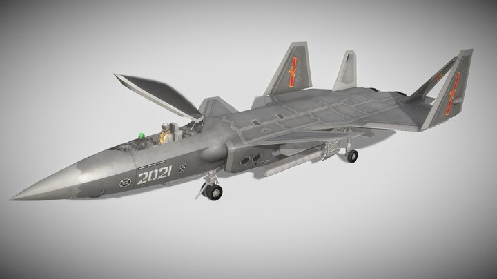 J-20 j20 Fighter 3D Model