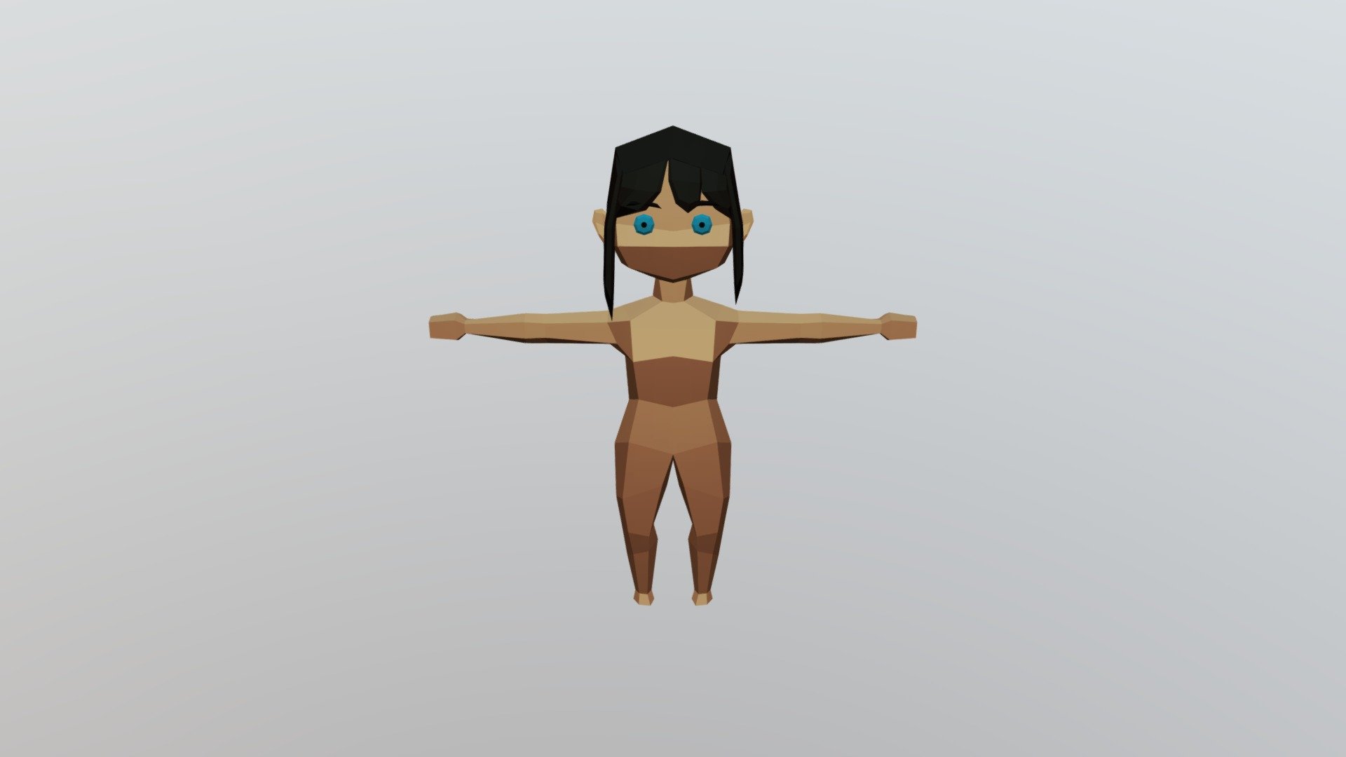 Low Poly Chibi Female