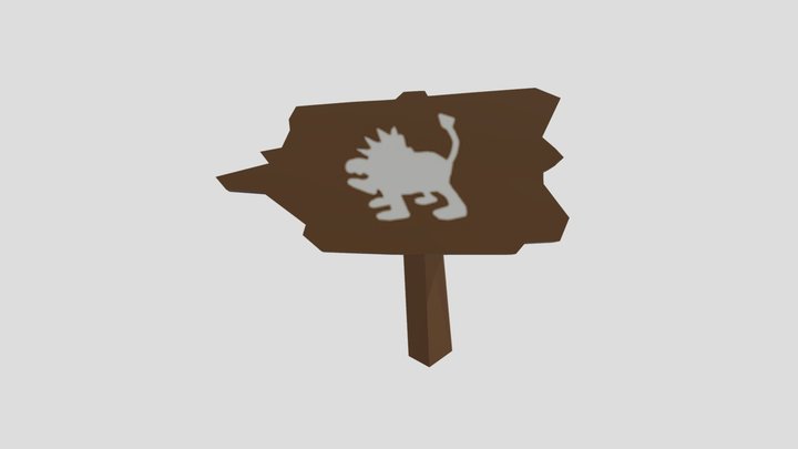Lions' Den Sign 3D Model