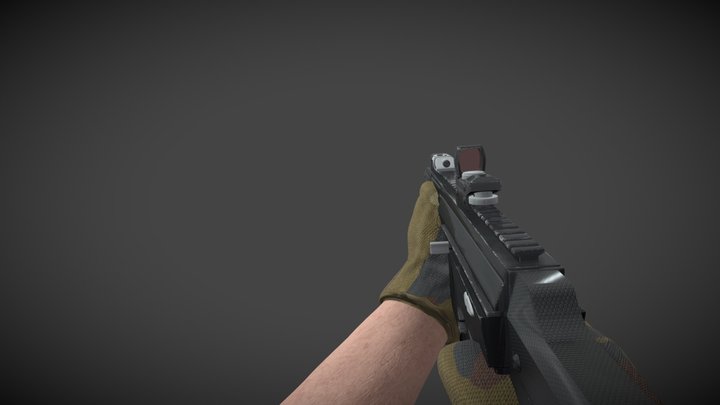 Modern Animated FPS Weapons - Rifle 3D Model