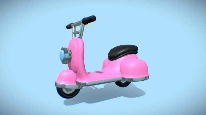 cute cartoon scooter 3D Model