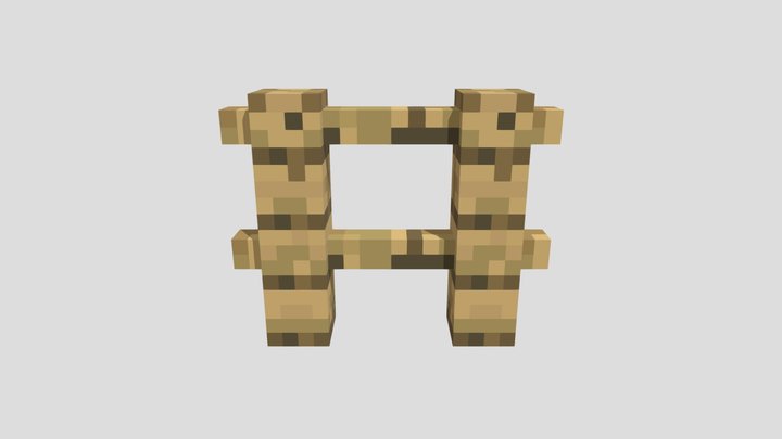 Minecraft fence 3D Model