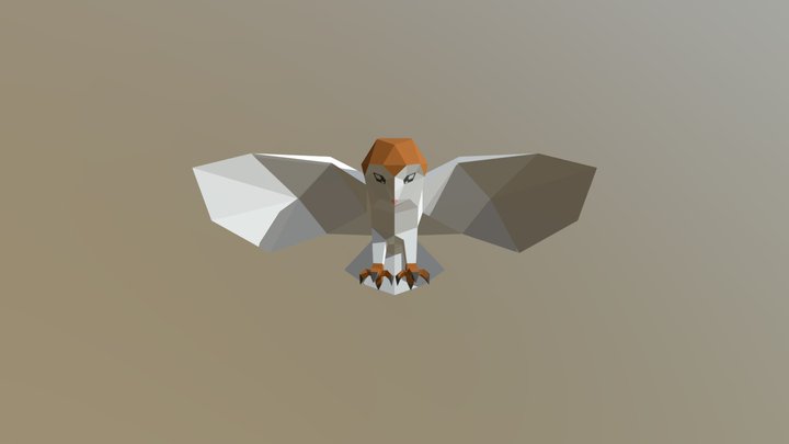 Barn Owl OWLYGON 2 3D Model