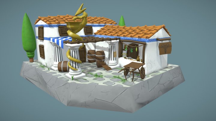 DAE: Villages | Greek Druggist 3D Model