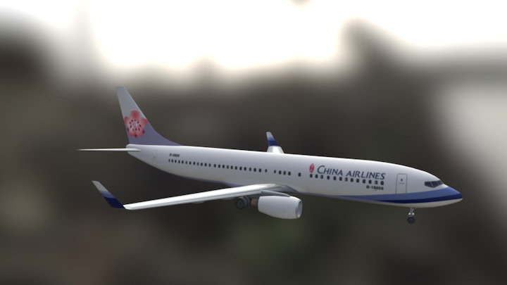 China Airlines B 737-800 3D Model