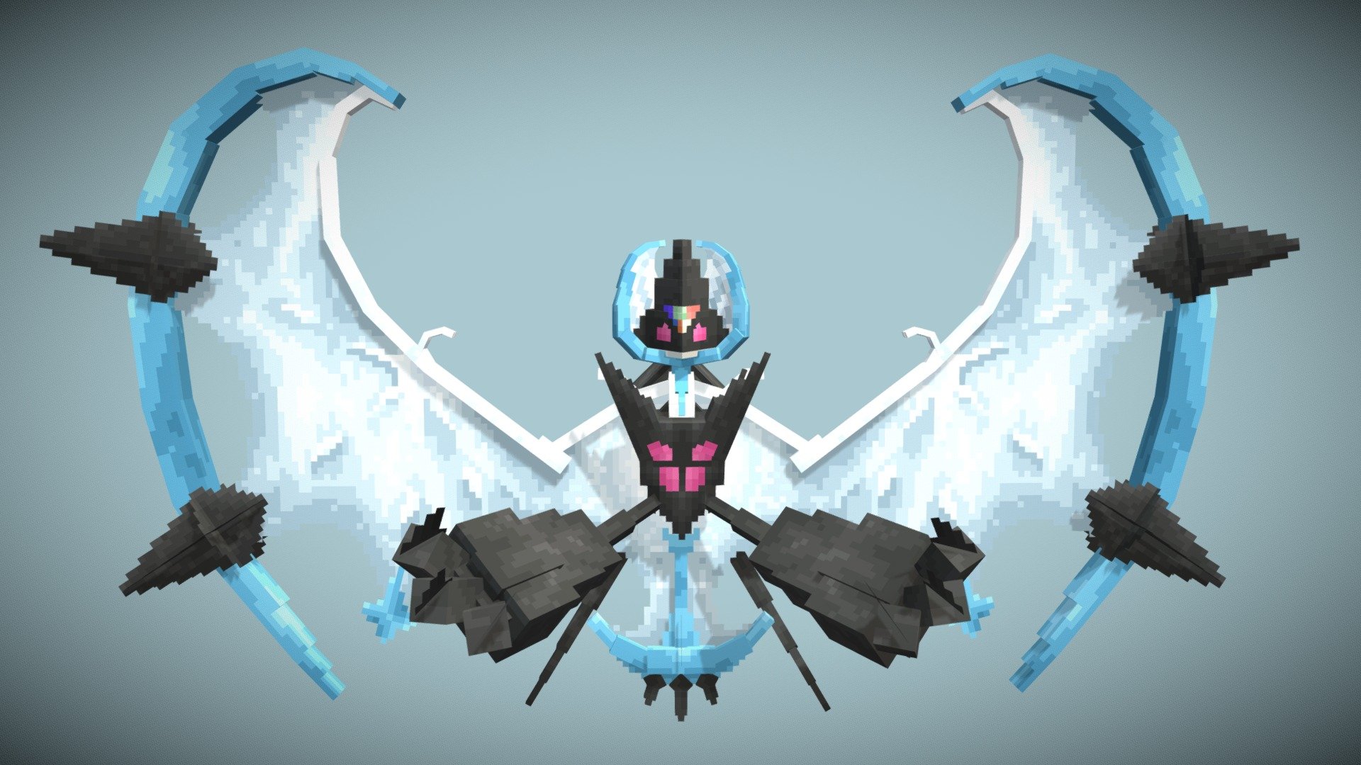 Dawn Wings Necrozma - Minecraft Cobblemon Style - 3D model by AGA (@AGA0)  [5875c28]