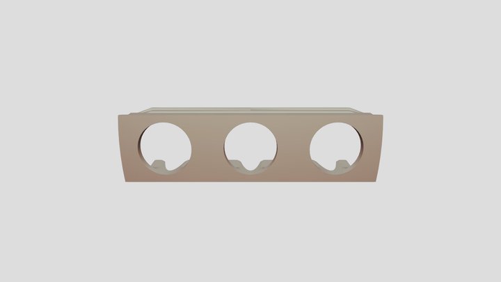 E46 52MM Triple Gauge Bezel 3D Model