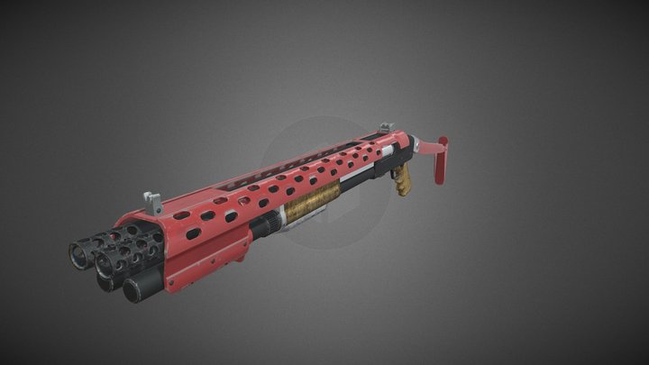 Pump-Action 'Double Dutch' Shotgun 3D Model