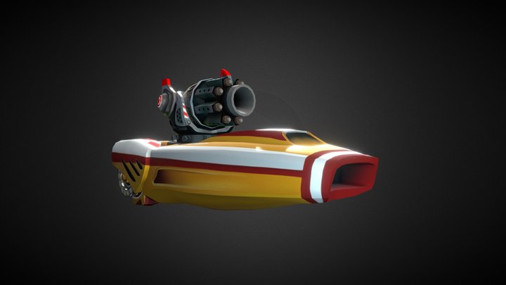 Level 6 mark Speeder Ship 3D Model