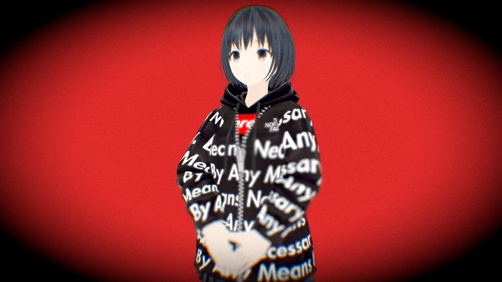 Kazuko in Drip - (Anime Girl in Drip) 3D Model