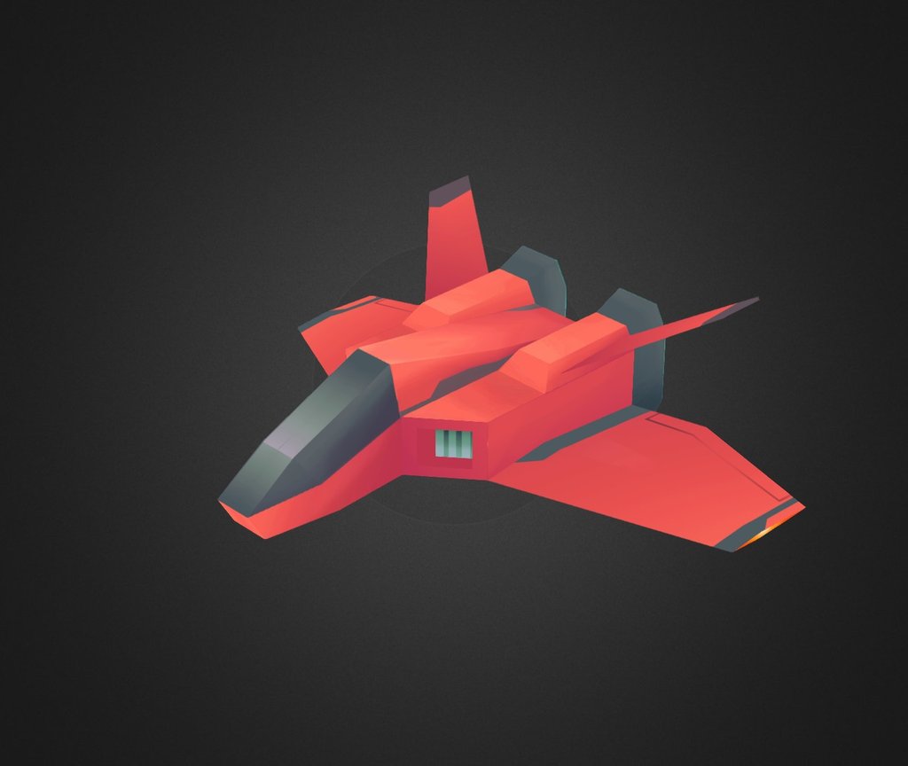 low poly space ship Download Free 3D model by