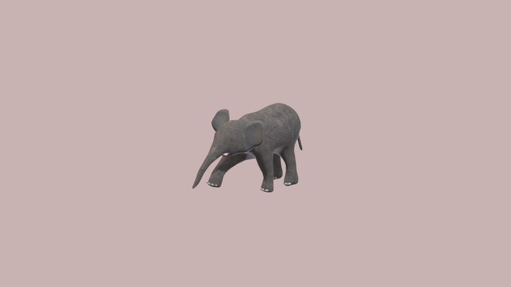 Baby Elephant 3D Model