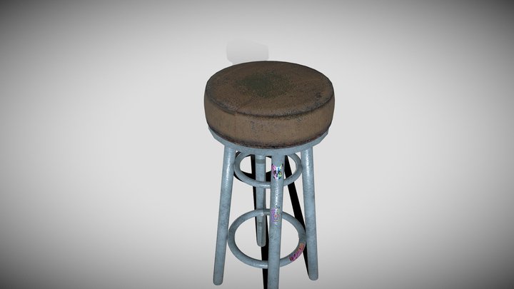 Worn Bar Stool
