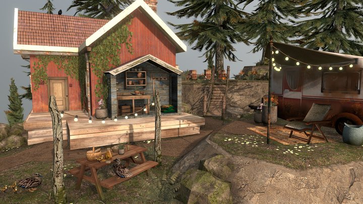DAE Diorama - Eco House 3D Model