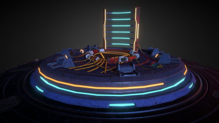 Sci-fi Lifting Platform 3D Model