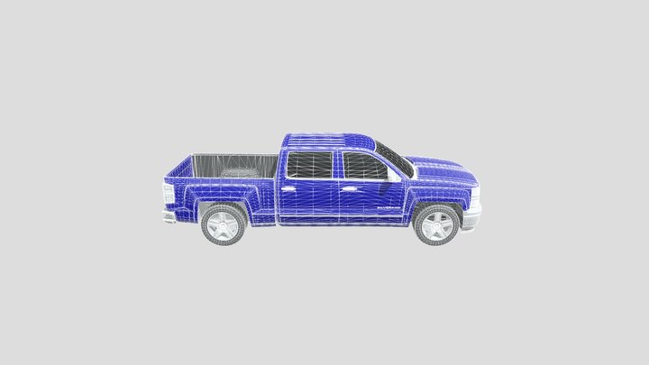 silverado crew cab 2014 3D Model