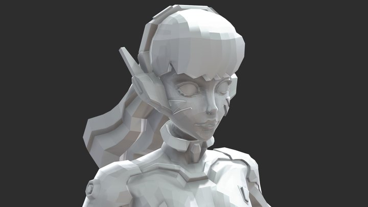 DVA Overwatch 3D Model