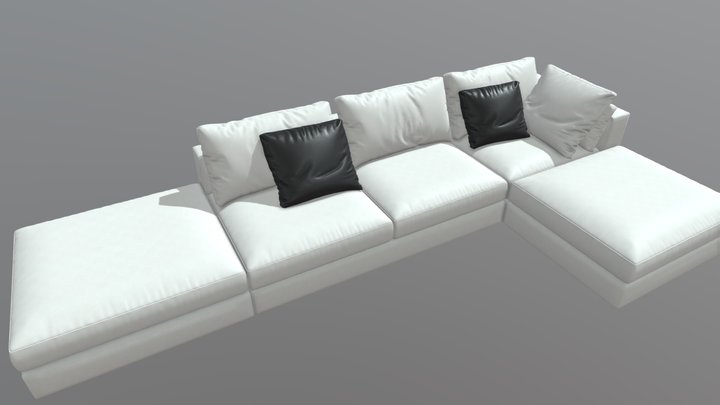 Furniture_ThreeSeatSofa_016 3D Model
