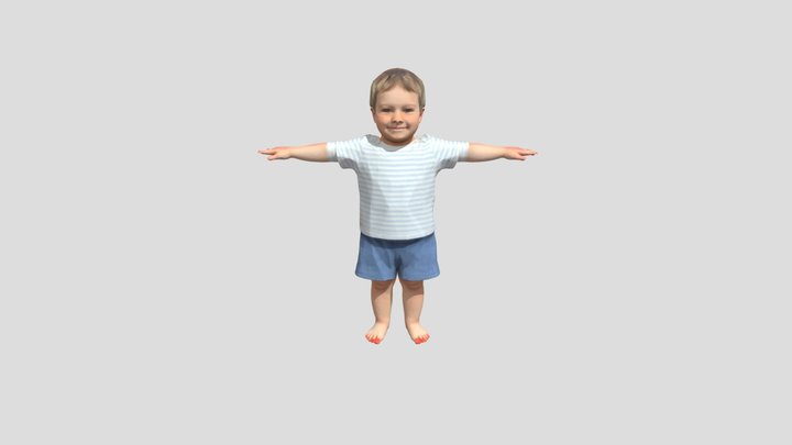 KAMBISCHILD MIXAMO RIGGED MESHY5 MODEL 3D Model