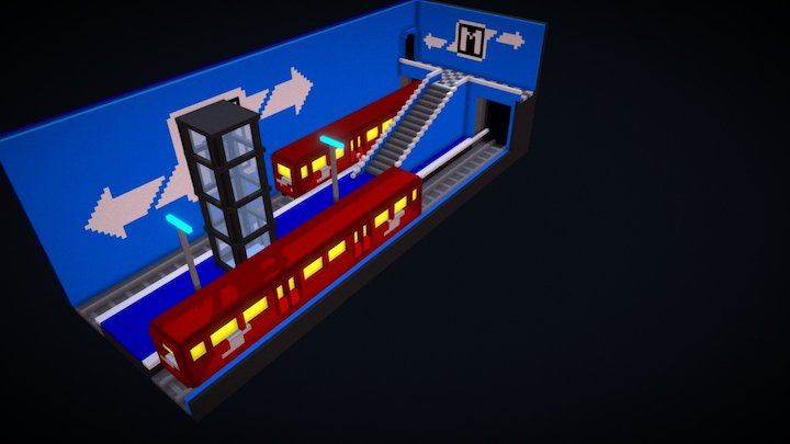Metrostation Voxelsquare 3D Model