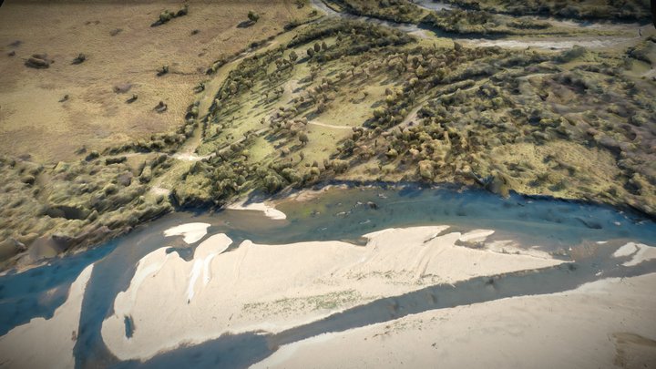 Wetland, forest, grass, shoal and river – Modello 3D gratuito STL