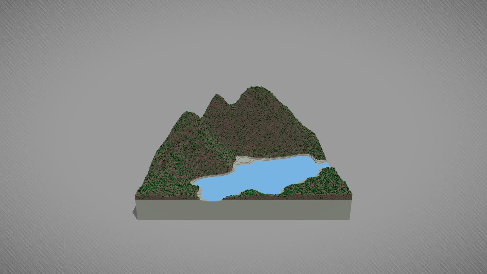 mountain and lake
