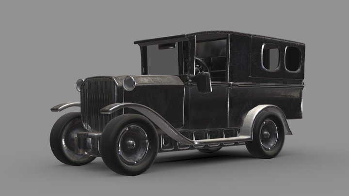 Steampunk Paddywagon 3D Model