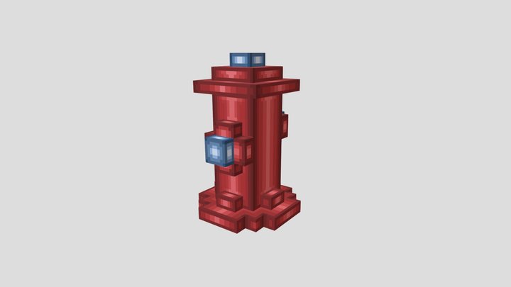 Pixel Gidrant 3D Model
