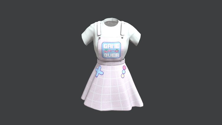 Game Over Skirt 3D Model