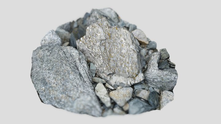 Rock N7. Stones on the shore – Kostenloses 3D-Modell STL