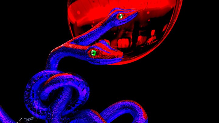 Serpiente Metálica 3D Model