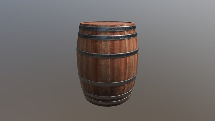 Worn Barrel 3D Model