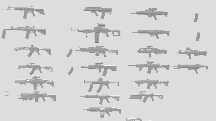 warface rifleman weapon 2025 3D Model