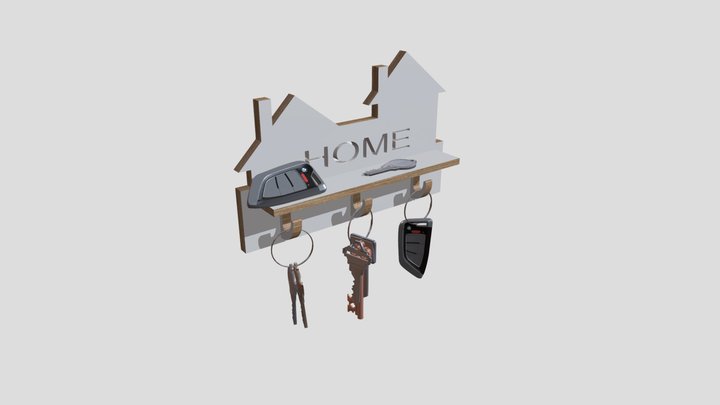 Home Key Holder 3D Model