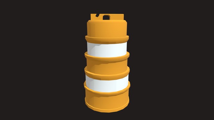 Taffic Stump Cartoony 3D Model