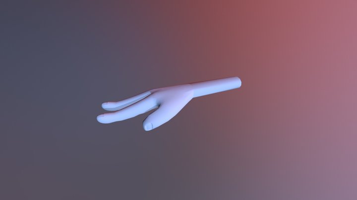 Mano de tres dedos 3D Model