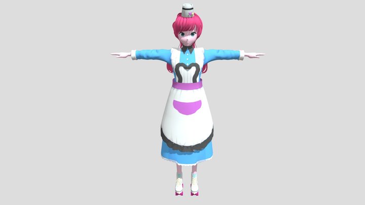 Waitress Pinkie Pie – Kostenloses 3D-Modell STL