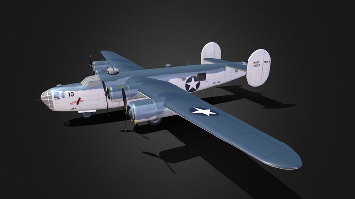 Consolidated B-24 Liberator – Modello 3D gratuito STL
