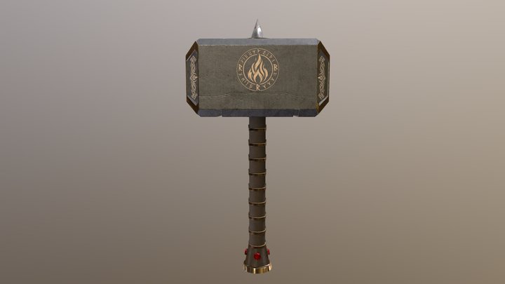 Norse War Hammer | Game Ready 3D model 3D Model