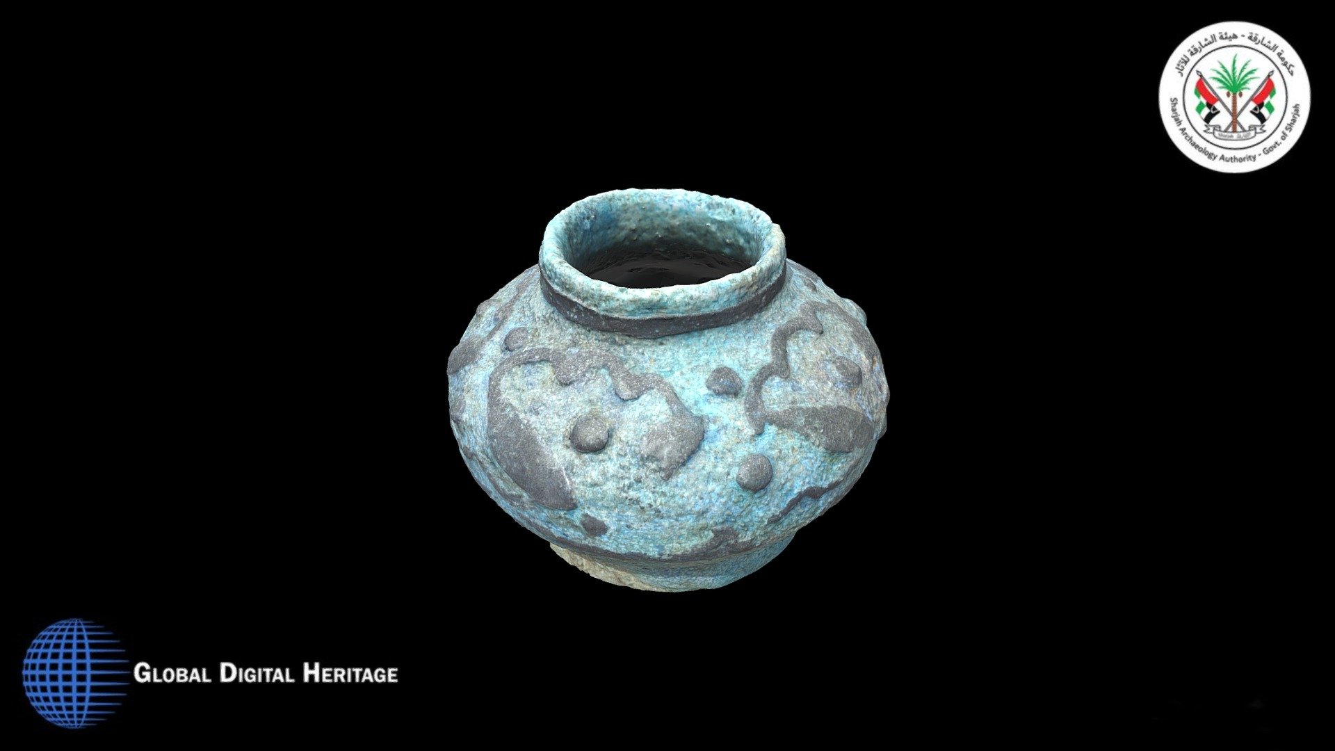 Historic Blue Glazed Pottery, Mleiha, Sharjah